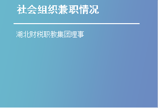 社会组织兼职情况,湖北财税职教集团理事
