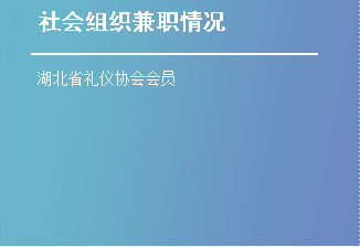 社会组织兼职情况,湖北省礼仪协会会员