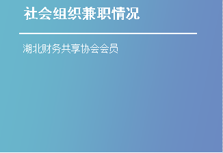社会组织兼职情况,湖北财务共享协会会员